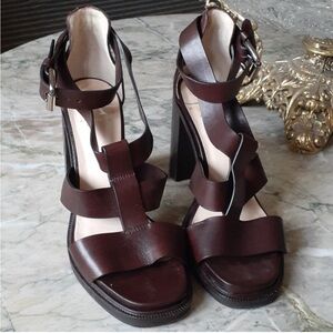 Aquatalia Brown Shoes Heeled Sandals